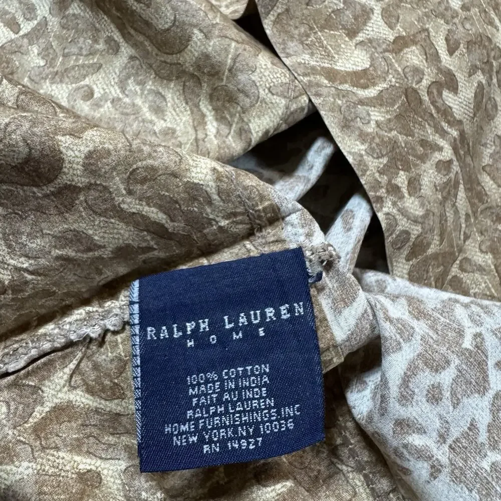 Vintage Ralph Lauren Rossellini Neutral Pair of Standard Pillow Cases